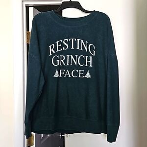 Maurices Resting Grinch Face Sweater